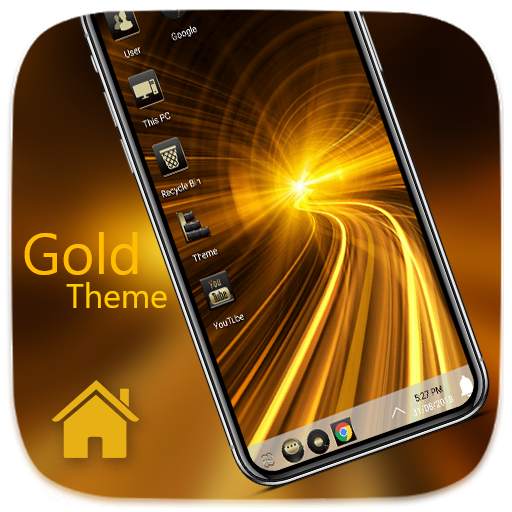 Golden Theme For Computer Launcher 1.0
