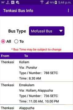 Tenkasi Bus Info screenshot 7