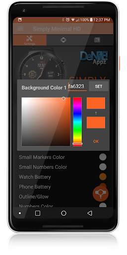 Simply Minimal HD Watch Face Widget Live Wallpaper screenshot 5