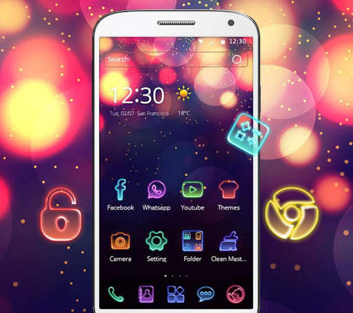 Neon Light Launcher screenshot 1