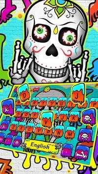 Zombie Skull Graffiti Keyboard screenshot 2