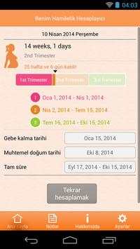 Benim Hamilelik Hesaplayıcı screenshot 2
