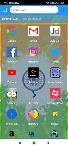 Indian Browser screenshot 1