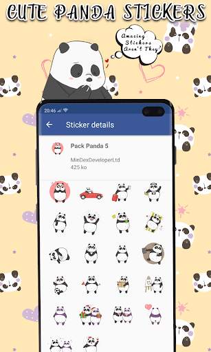 Animated Panda Stickers For Whatsapp 2021 screenshot 2