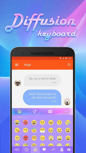 Diffusion Emoji Keyboard Theme screenshot 2