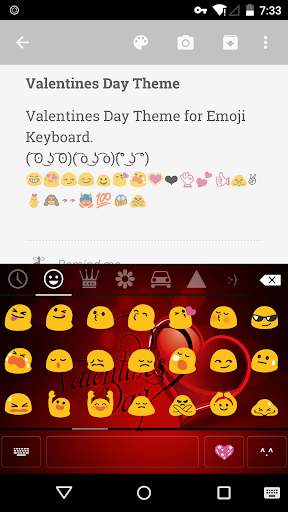 Valentines Day Emoji Keyboard screenshot 2
