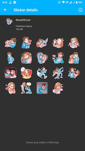 Love Sticker 3 تصوير الشاشة