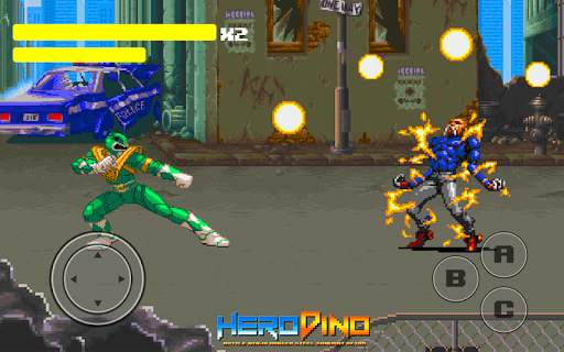 Pahlawan Dino Pertempuran Ninja Ranger Baja Retro screenshot 4