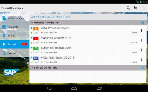 SAP Mobile Documents screenshot 10