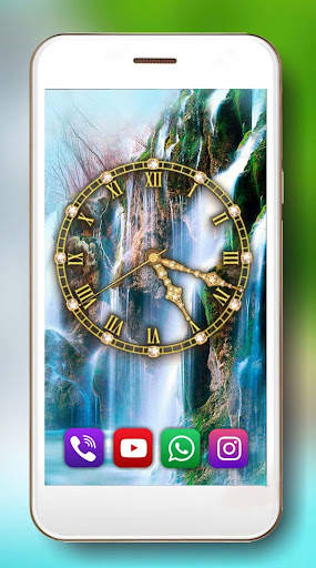 Waterfall Clock Live Wallpaper screenshot 1