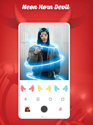 Neon Horn Devil - Devils Horns Photo Editor screenshot 6