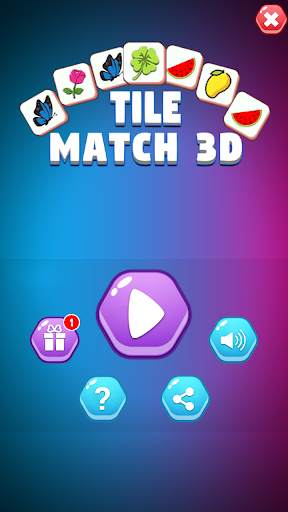 Tile Match 3d Puzzle - Pair Matching Games 2020 screenshot 1