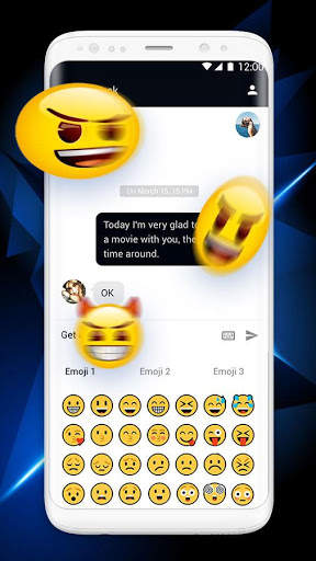Blue Keyboard Theme screenshot 1