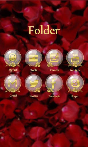 Rose Love GO Launcher Theme screenshot 4