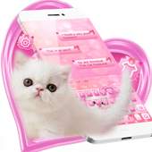 Pink Cat Keyboard Theme 10001003