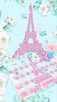 Glitter Paris Tower Keyboard Theme screenshot 1