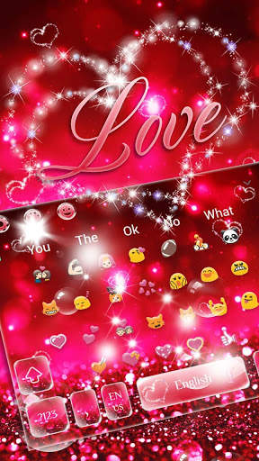 Glitter Love Sparkle Keyboard Theme screenshot 2
