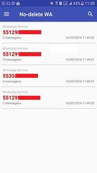 WA - Delete removed mensagem apagada guardar whats screenshot 1