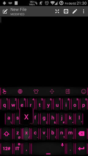 Keyboard Theme Neon Pink screenshot 2