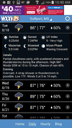 WXXV News 25 Weather screenshot 2