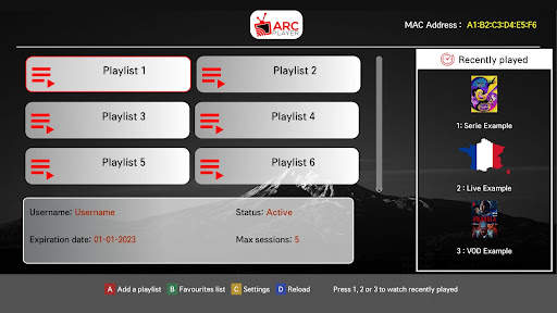 ARC Player screenshot 1