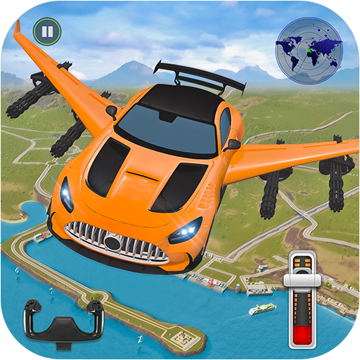 Flying Car Shooting- Real Car Flying Game icon