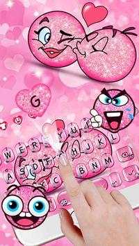3D Valentine Love Emoji Keyboard Theme screenshot 3
