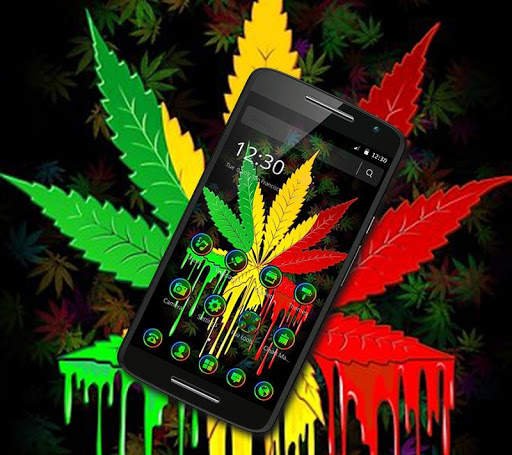 Colorful Weed Smoke Neon Theme screenshot 3