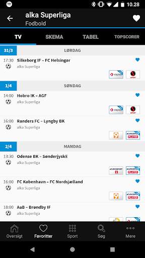 TVsporten.dk sport i TV screenshot 3