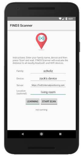 FIND3 - WiFi Bluetooth based local GPS screenshot 1