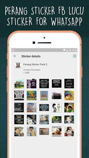 Perang sticker lucu Ngakak FB For WAStickerApps screenshot 3
