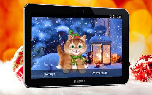 Winter Kitty Live Wallpaper screenshot 5