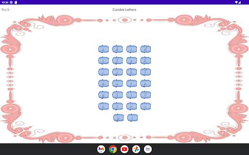 Cursive Letters Alphabets screenshot 12