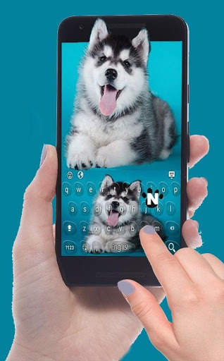 Siberian Husky Puppies Keyboard स्क्रीनशॉट 14