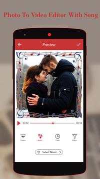 Photo To Video Editor With Song screenshot 2