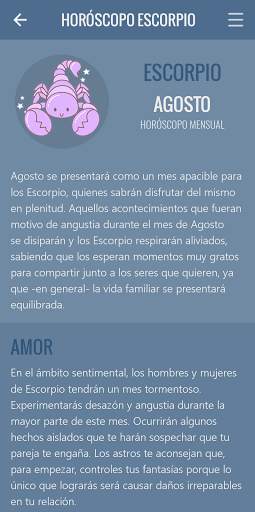 Horóscopo Escorpio screenshot 5