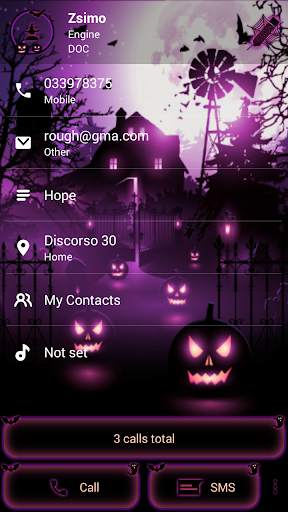 Dialer Halloween Pink Theme screenshot 5