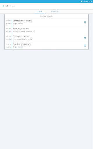 Skype for Business for Android स्क्रीनशॉट 3