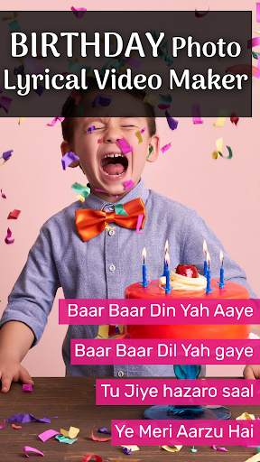 Birthday photo lyrical video maker screenshot 2
