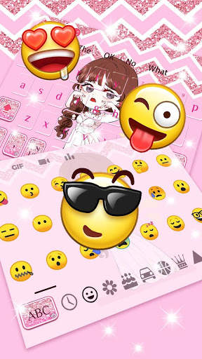 Pink Girl keyboard स्क्रीनशॉट 3