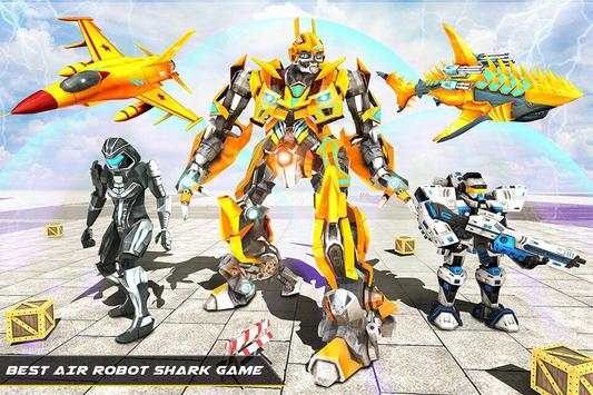Air Robot Shark – Flying Robot Transforming Games screenshot 5