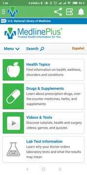 Medlineplus App screenshot 1