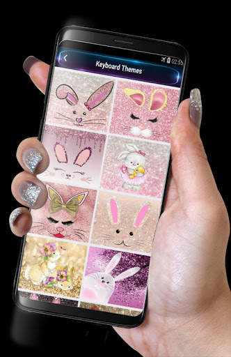 Glitter Bunny Keyboard screenshot 6