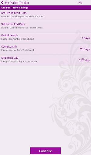 MY PERIOD CALENDAR TRACKER screenshot 2