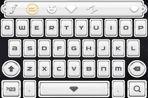 Silver Black Keyboard स्क्रीनशॉट 1