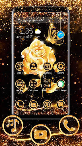 Gold Rose Theme screenshot 1