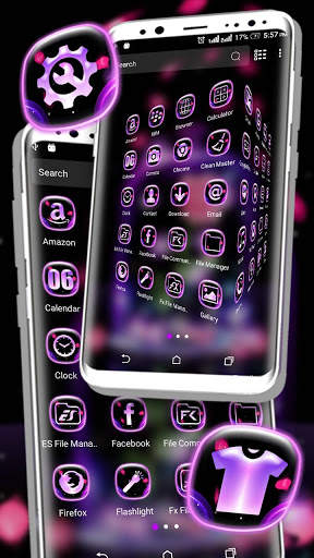 Neon Jar Rose Launcher Theme screenshot 3