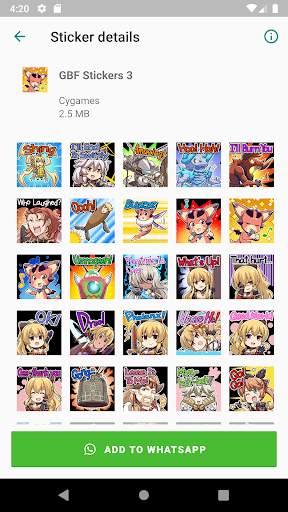 GBF Stickers for WhatsApp screenshot 4