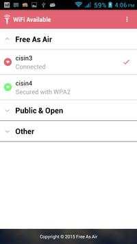 FreeAsAir - Free WiFi Hotspot screenshot 4
