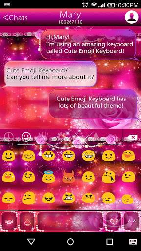 Star Light Emoji Keyboard Skin screenshot 2